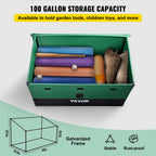 SucceBuy Outdoor Storage Box Patio Deck Box 100 /150 /230 Gallon Waterproof PE Tarpaulin Patio & Garden Furniture Home & Garden