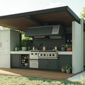 Custom Outdoor Kitchen for Sale BBQ Grill Camping BBQ Kitchen Outdoor Set Outdoor Kitchen Cabinets Island Modern Grey Kitchen