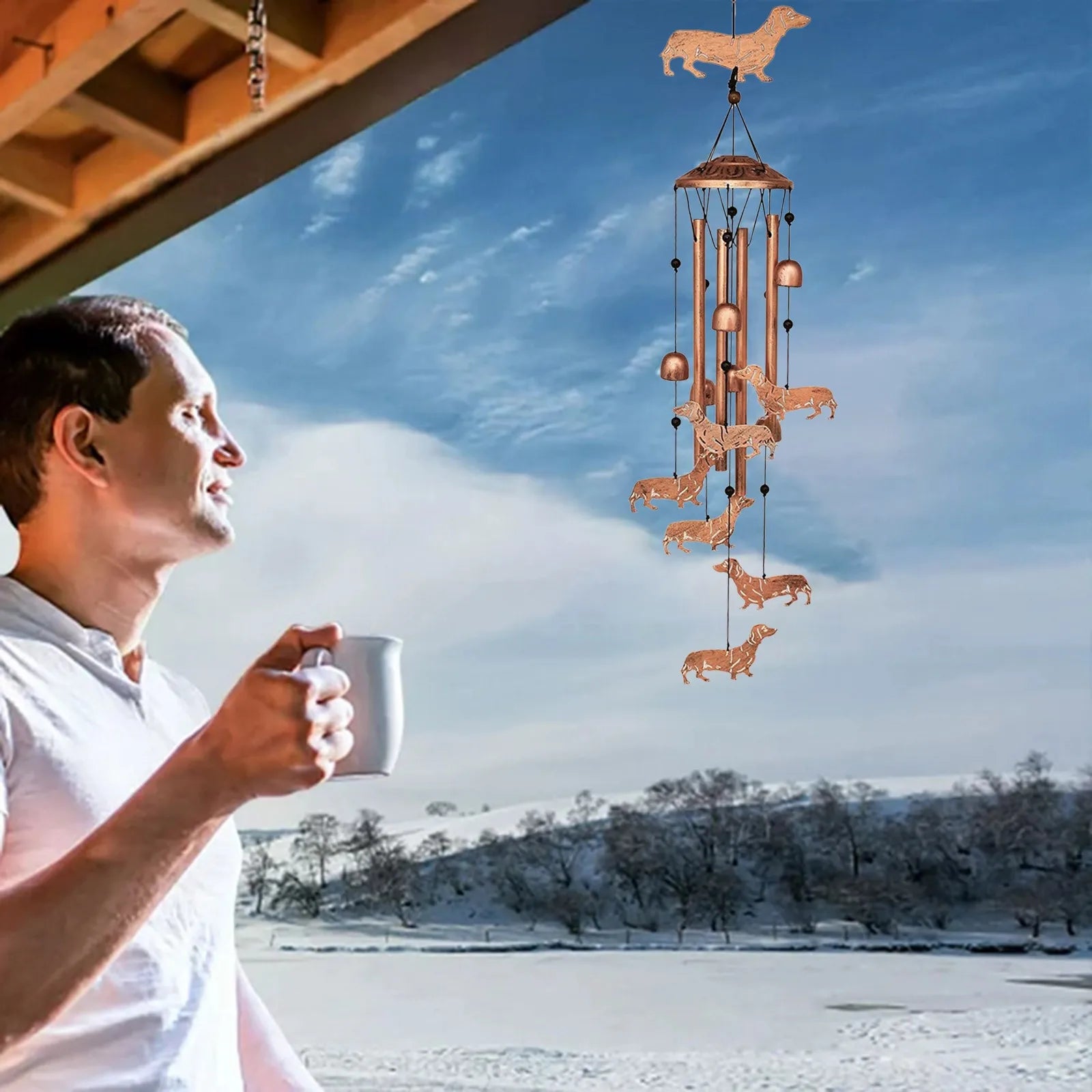 Wind Chimes Memorial Housewarming Wind Chimes For Outside Metal Wind Chimes Dog Gifts For Women/Men Wind Chime Memorial Mom
