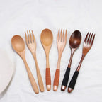 Dinner Kit 2PCS Kitchen Supplies Utensil Rice Soups Tableware Fork Dinnerware Sets Spoon