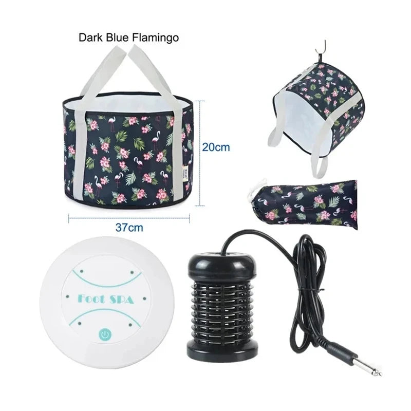 Ionic Detox Footspa Bath Machine With Basin Mini Foot Bath Detox Health Therapy Clean Vibration Arrays Aqua Promote Good Health