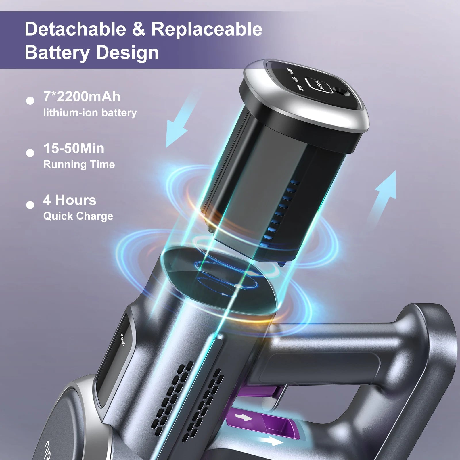 Free-Standing Vacuum Cleaner 25KPa, Lubluelu 202 Powerful Lightweight Cordless 6 In 1 Stick Vacuum Cleaner For Carpet Floor Pet