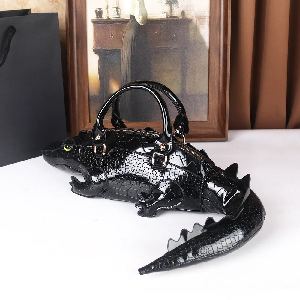The 2025 new style crocodile bag is a creative and funny three-dimensional crocodile bag for the opposite sex