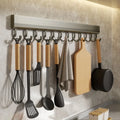 Kitchen Hooks Rack Wall Mounted Drill-free Kitchen Utensils Storage Row Hook Holder Bathroom Robe Towel Coat Hangers