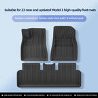 For Tesla Model 3 Highland Floor Mats 2024 Car Accessories TPE Waterproof Foot Pad Front Rear Trunk Mat Rear Seat Backrest Pad