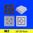 Cement Brick Mold Plastic Decorative Wall Window Mould Antique Garden Building Ornament Concrete Hollow Cement Brick Molding 1Pc