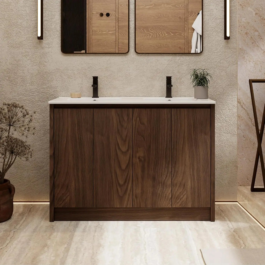 48" Bathroom Vanities with Sink Combo, Modern Freestanding Cabinet with Undermount Basin, Soft Closing Doors, Adjustable Storage