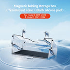 YZ For 2021-2025 Tesla Highland Model 3 Y Juniper Tray Magnetic Under Screen Hidden Storage Box Magnetic Hidden Screen Box