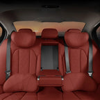 Car Seat High-end Leather Pillow Neck Driving Seat Headrest Back Cushion Luxury Universal Auto Lumbar Support Waist Head Qulit