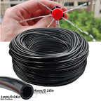 15M-25M Micro Drip Watering Kit Garden DIY Automatic Irrigation System & Adjustable Dripper 4/7'' Hose for Greenhouse
