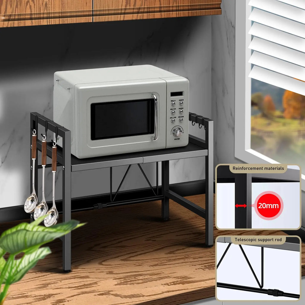 Expandable Microwave Shelf Organizer (42-64cm)