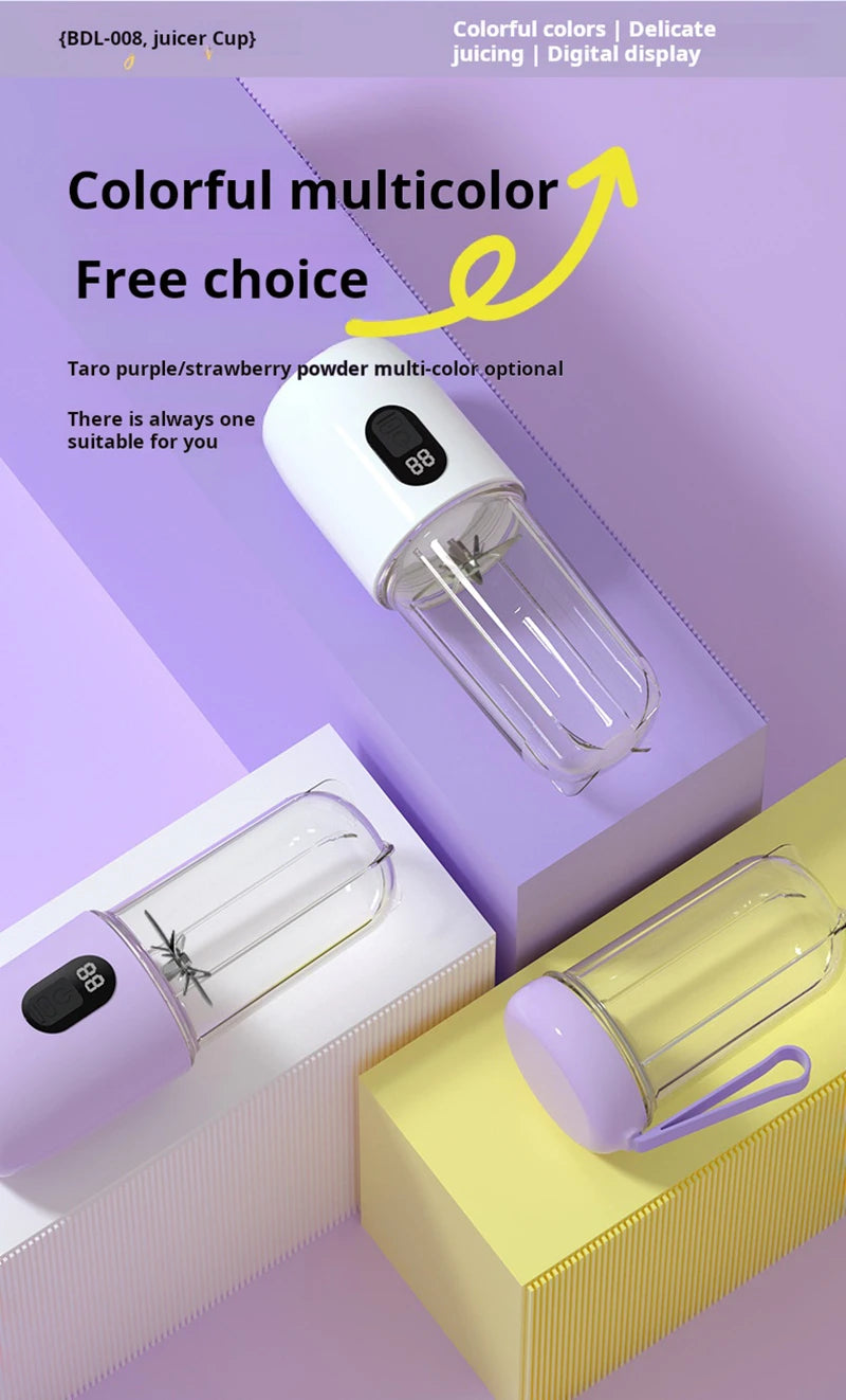 Xiaomi Portable Blender USB Rechargeable Cordless Mini Juicer Mixer for Smoothie Shake Protein Travel Sports Bottle Juicer Cup