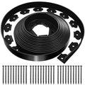 10m Flexible Plastic Lawn Edging with Ground Anchors Garden Edging Border for Outside Courtyard Buildings Fence Landscaping Flow