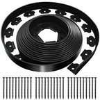 10m Flexible Plastic Lawn Edging with Ground Anchors Garden Edging Border for Outside Courtyard Buildings Fence Landscaping Flow
