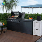 Customized Wholesale Outdoor Kitchen with Sink & Faucets Stylish Durable Set Perfect for Garden Patio Party & Outdoor Activities