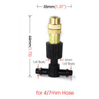 10-100PCS Adjustable Brass Spray Nozzles with 1/4” Tee Joint for Garden Greenhouse Lawn 4/7mm Hose Misting Watering Sprinkler