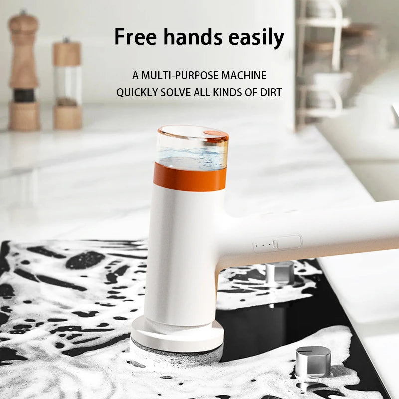 Electric Cleaning Brush Wireless Telescopic Handheld Household Kitchen Floor Bathroom Clean Scrubber