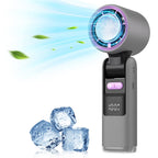 With Ice Cooler Small Pocket Fans Rechargeable 3-in-1 Portable Fan Speed(100) 13000 rpm Ice Cooling Handheld Fan Digital Display