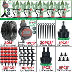 KESLA Greenhouse 5-50M Drip Irrigation System Automatic Watering Garden Hose DIY Micro Drip Watering Kits w/ Adjustable Drippers
