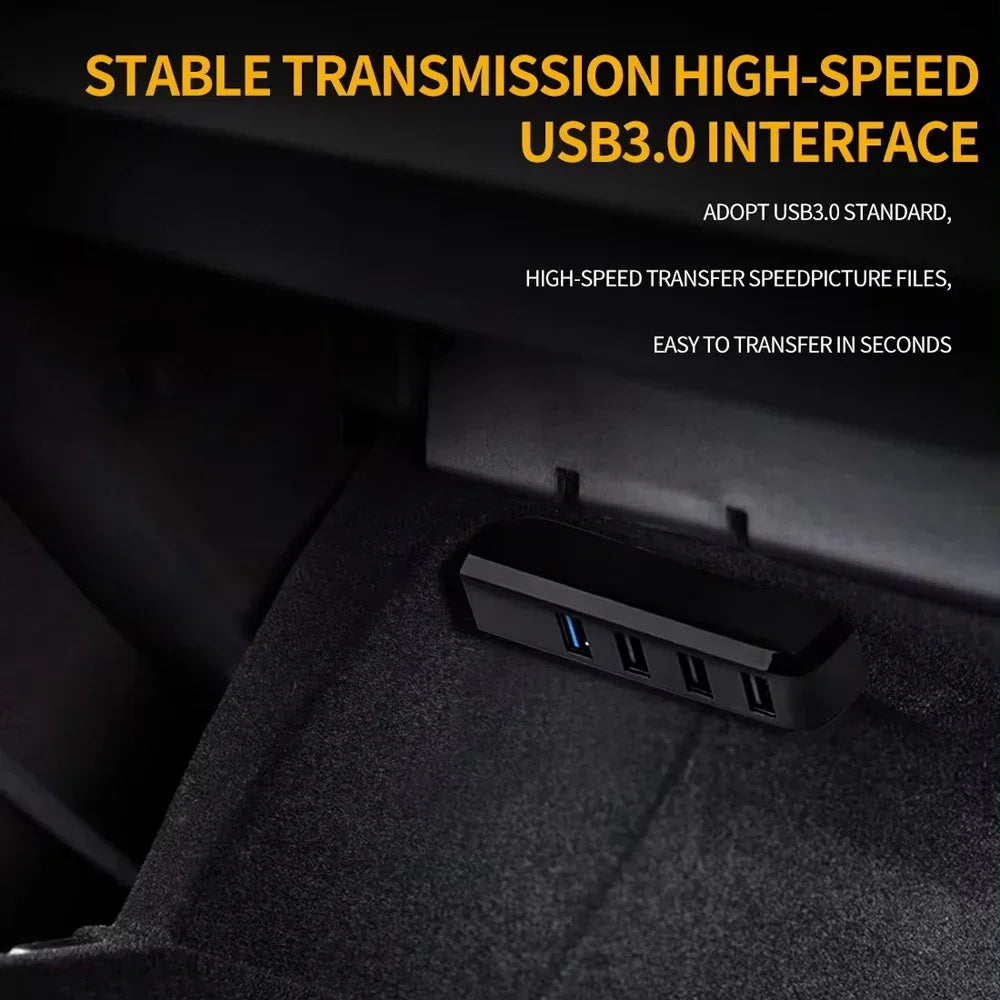 Symphony Car Atmosphere Light Automatic OFF Module 30 Seconds Glove Box USB Expansion Dock Ambient Lamp For Tesla Model 3 Y S X