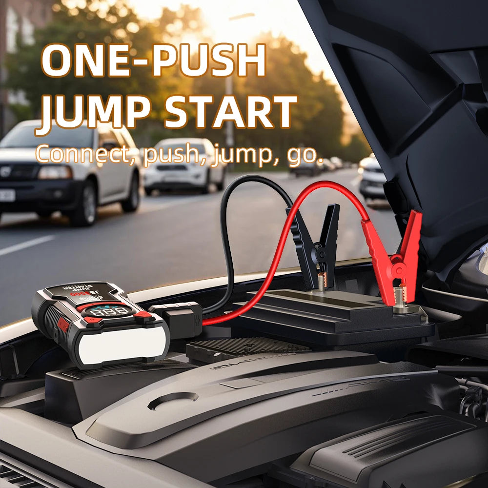 4-in-1 Car Jump Starter & Air Pump