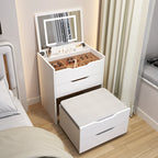 Modern Nordic Vanity Table Drawers Storage Trendy Organizer Vanity Table With Mirror Bedroom Coiffeuse De Chambre Furniture