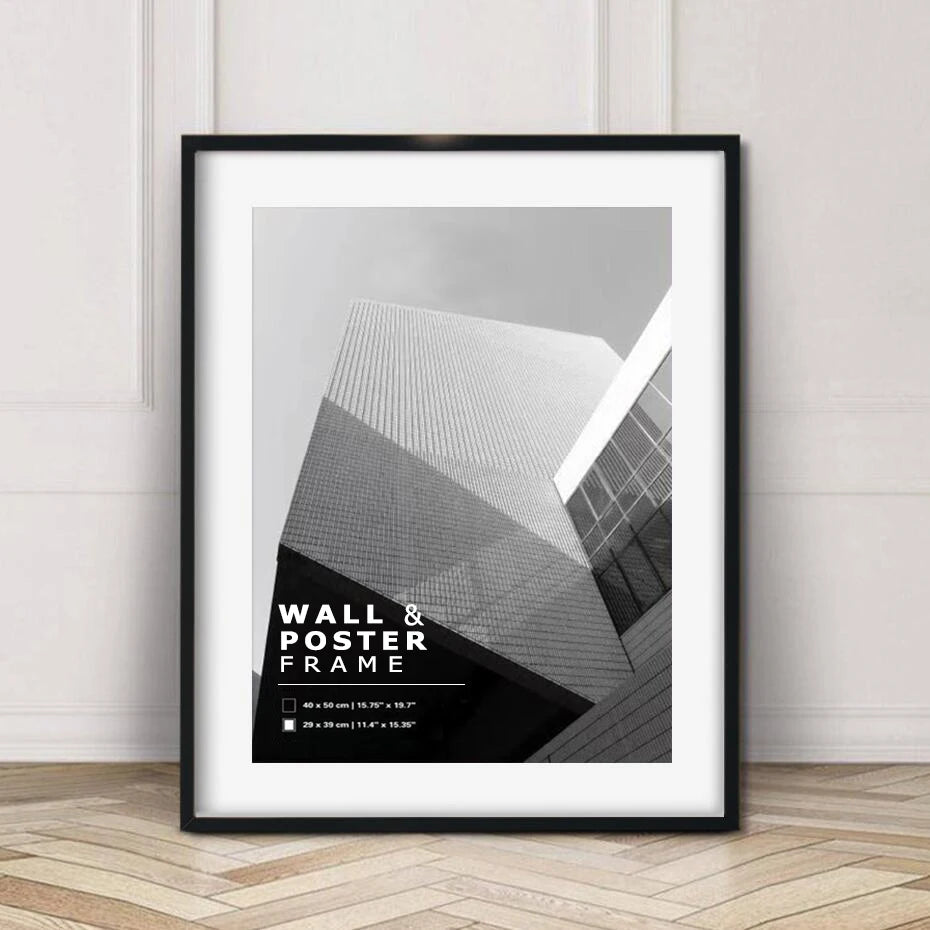 30x40 Photo Frames Modern Metal Picture 15x20 30x40 A4 21x30 40x50cm With Mat Plexiglass Poster Canvas Print Wall Art Home Decor