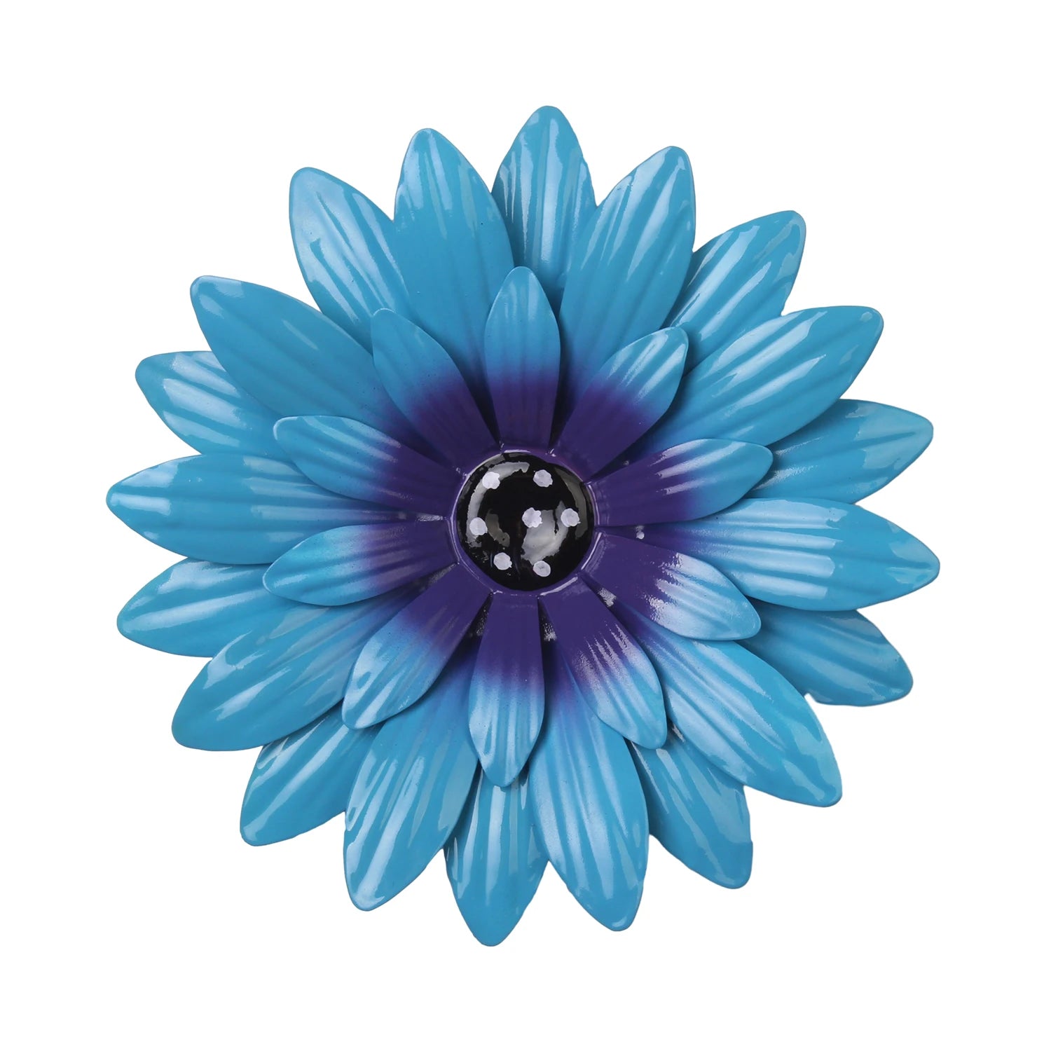 1pc Metal Iron Sunflower Wall Decor, 8-Inch Colorful Outdoor Garden Decorations, Creative Villa Yard Art Hangings, Festive Holid