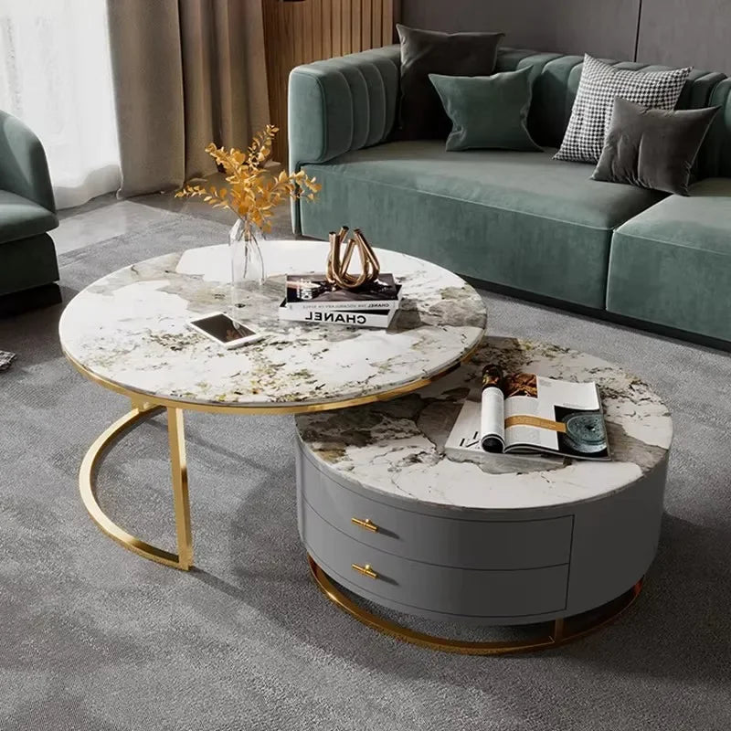 Design Nordic Coffee Tables Modern Storage Luxury Simple Aesthetic Coffee Tables Unique Marble Mesa Centro Living Room Furniture