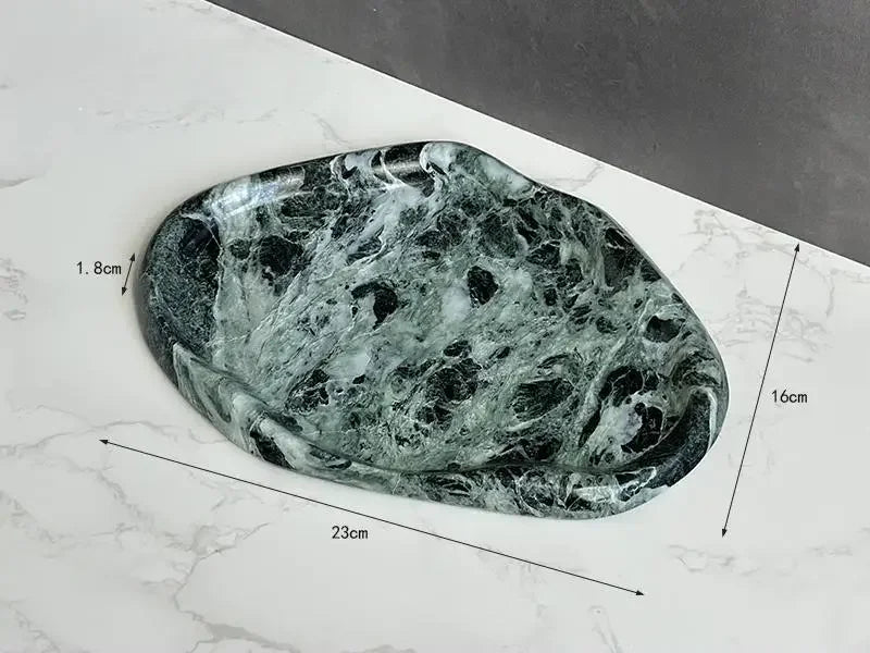 Luxury Marble Bath Set: Shampoo Bottles, Tray & Canister Organizer, Natural Stone Accessories for Home & Hotel Bathroom Decor