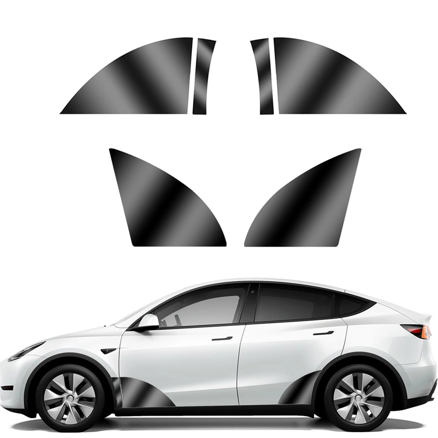 Black TPU Car Body Protective Film Invisible For Tesla Model 3/Y 2017-2025 Front Rear Door Extended Transparent Car Clothing Set