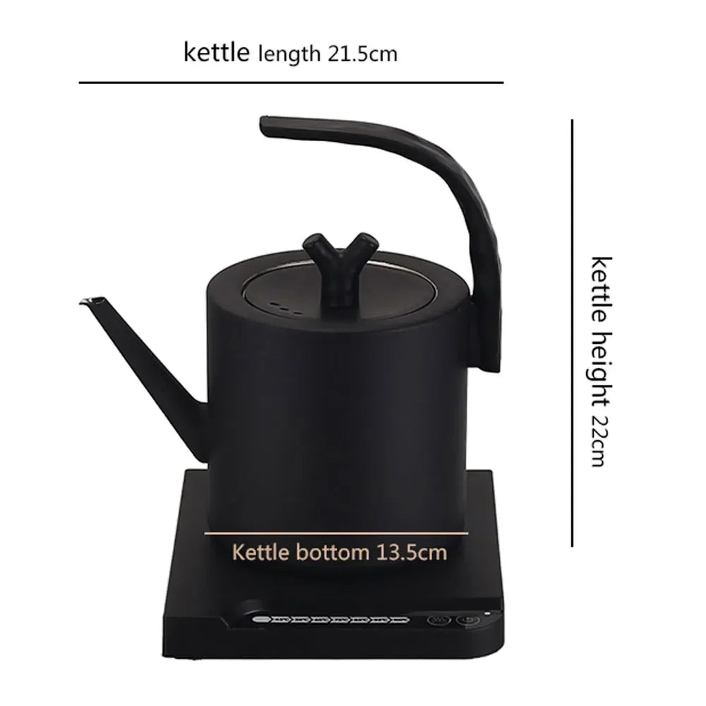 1000W Electric Kettle Portable Travel Intelligent Constant Temperature Coffee Tea Kettle 304 Stainless Steel Water Boiler