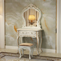 European Luxury Vanity Table Bedroom Mid Century White Makeup Dressing Table Cosmetics Chair Penteadeira Postmodern Furniture