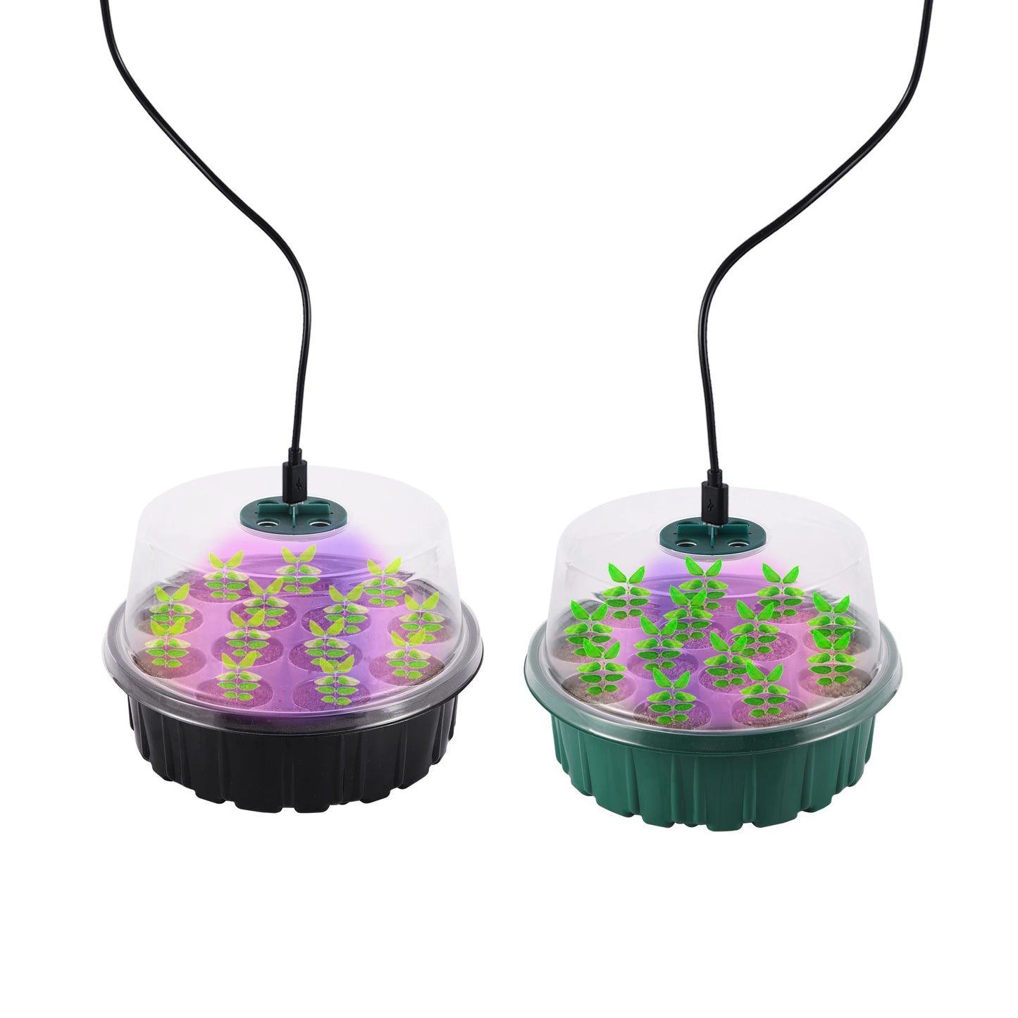 5 Sets Plastic Nursery Pot 13 Holes Seed Grow Planter Box Greenhouse Seeding Garden Seed Pot Tray plant Seedling Tray With Lids