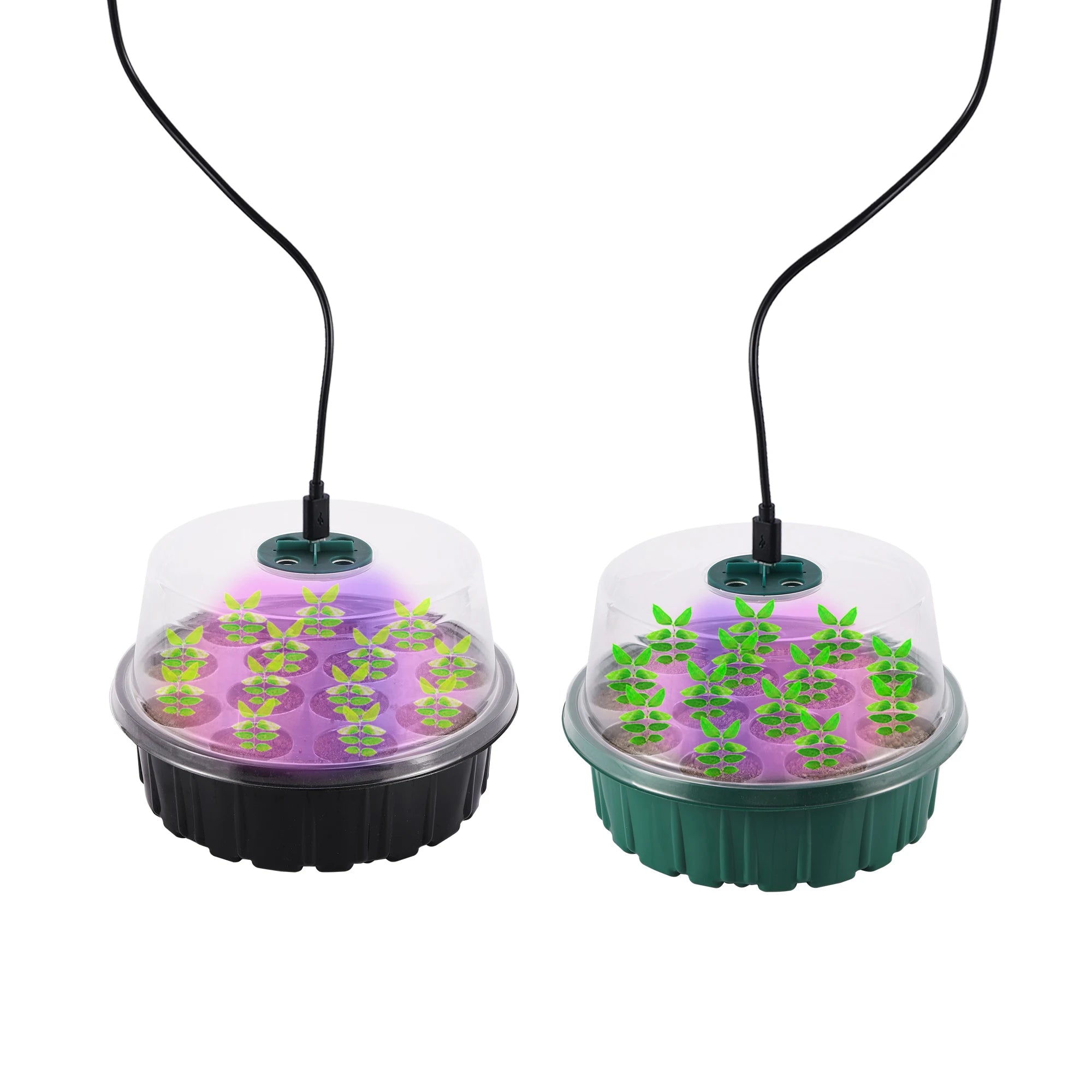 5 Sets Plastic Nursery Pot 13 Holes Seed Grow Planter Box Greenhouse Seeding Garden Seed Pot Tray plant Seedling Tray With Lids