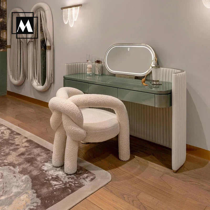 Luxury Vanity Makeup Dresser Mirror Set Women Modern Princess Dressers Bedroom Organizer Coiffeuse Chambre Home Furniture
