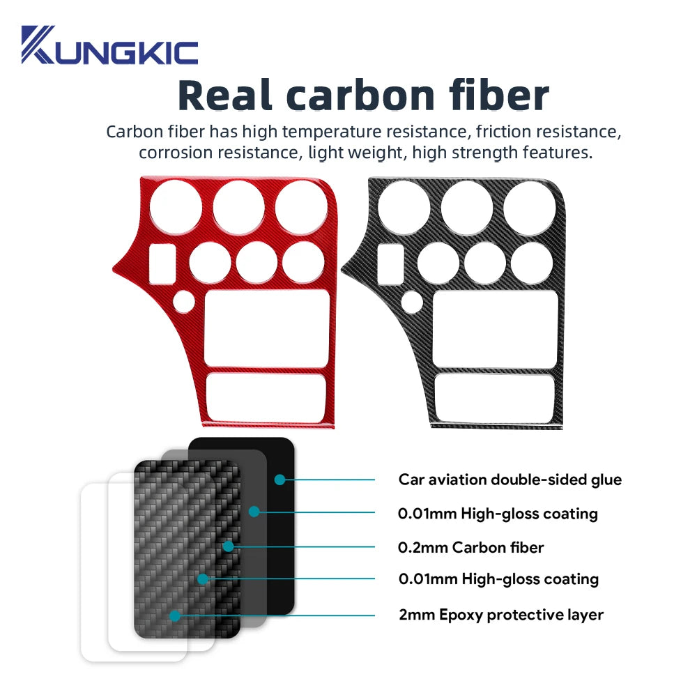 Real Soft Carbon Fiber Sticker For Alfa Romeo 159 2005-2018 2019 2020 2021 2022 2023 LHD RHD Car Center Console Panel Frame Trim