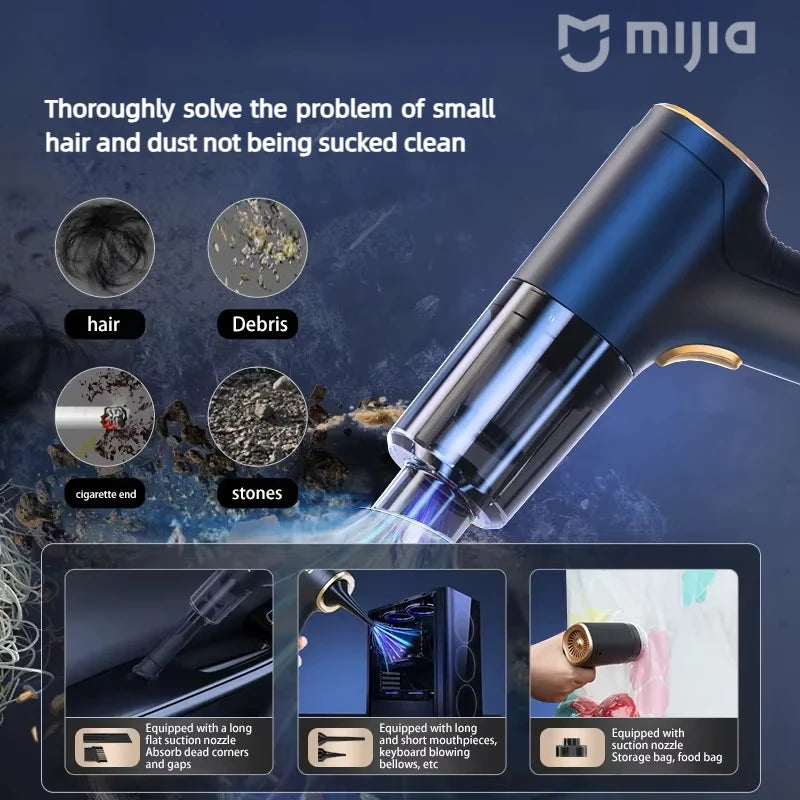 Xiaomi Car Vacuum Cleaner 8950000PA Wireless Mini Powerful Vacuum Cleaner Portable Handheld Cordless Super Strong Cleaning Home