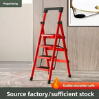 Home ladder stool folding zigzag ladder anti slip pedal ladder indoor