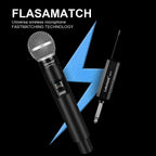 PG58 Professional Wireless Microphone 2 Channels UHF Fixed Frequency Handheld Mic Micphone For Party Karaoke Church Show Meeting