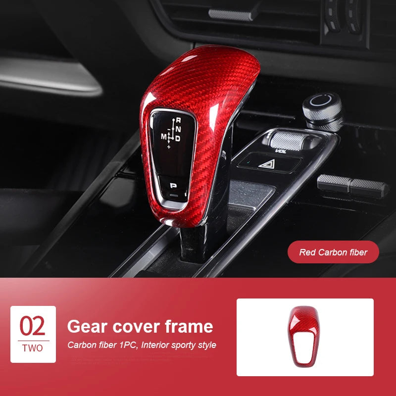 For Porsche Cayenne 2018 2019 2020 2021 2022 2023 2024 Real Carbon Fiber Car Central Control Complete Interior Decoration Frame