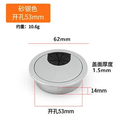 Dual Usb 50 53 60 80mm Wire Hole Cover Round Home Office Table Outlet Port Line Box Computer Desk Cord Grommet Cable Organizer