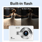4K HD 1080P Portable Vlogging Camera 16X Zoom Autofocus Vlogging Camera Anti-Shake 2.4 Inch IPS Screen for Photography and Video