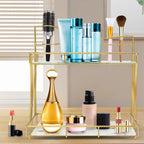 3 Tier Dresser/Bathroom Organizer Countertop Perfume Makeup Organizer Skincare Cosmetics Storage Display Rack, Vanity Tray Dress