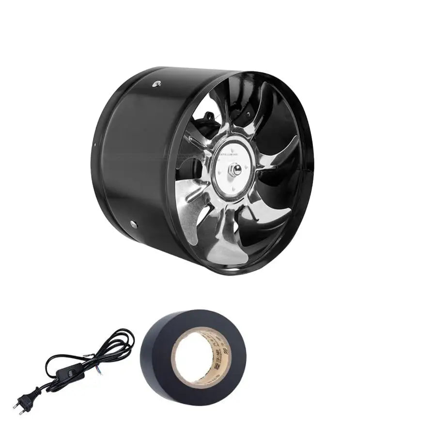 220V Round Duct Fan 4" 6" Booster Exhaust Ventilator Ventilation Vent