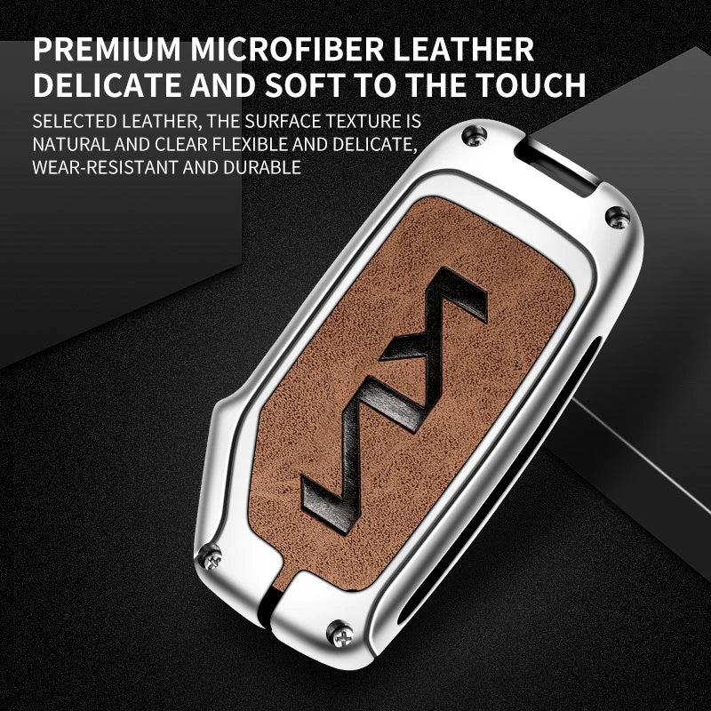 Leather Alloy Car Remote Key Case Protection Cover For KIA Sportage R GT Stinger Sorento Ceed Cerato Forte Niro Soul Telluride