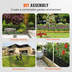 SucceBuy Garden Fence No Dig Fence Animal Barrier Fence Underground Decorative Garden Fencing with 1.5 in Spike Spacing for Yard
