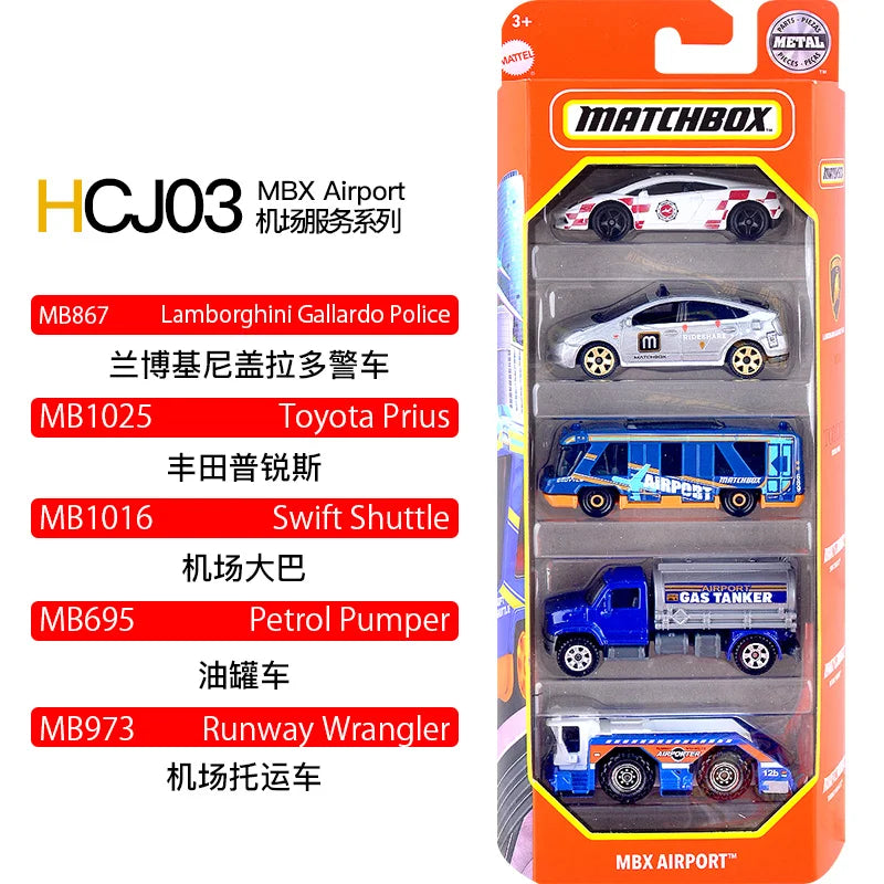 [Genuine]Matchbox Original Five Car Set Die Casting Alloy Toy Model Track Car Collection Decoration Surprise Gifts Play Vehicles