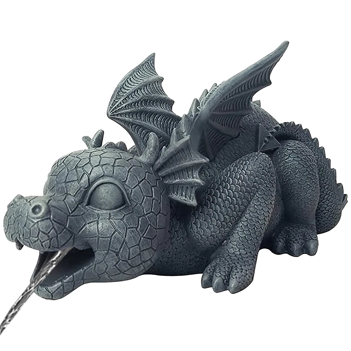 Garden Resin Statue Realistic Spouting Water Dragon Sculpture Decorations for Home Outdoor Courtyard Tabletop Decor Sculpture
