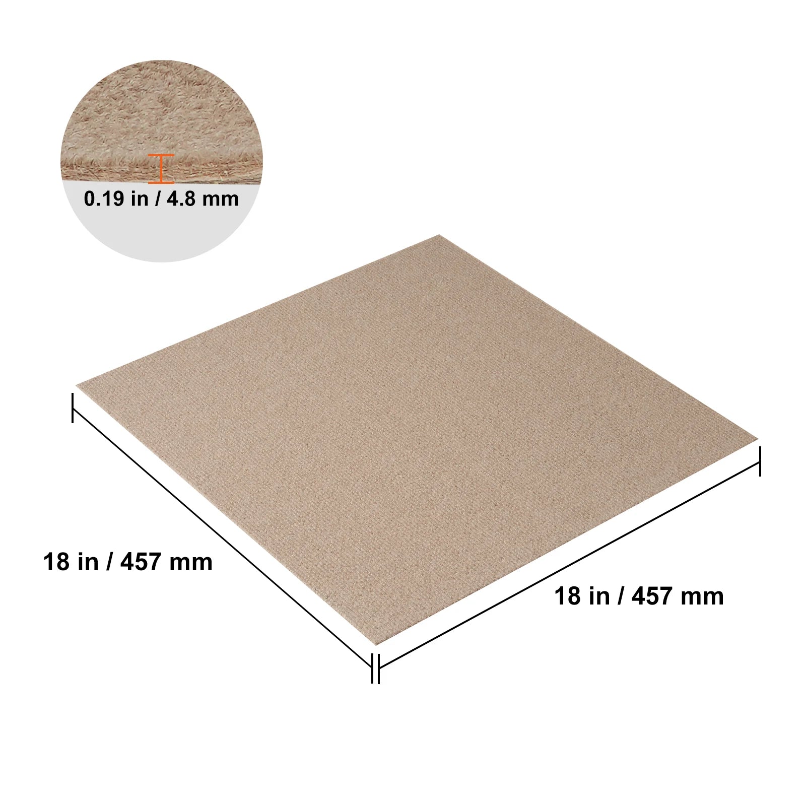 VEVOR Carpet Tiles Peel & Stick Self Adhesive Carpet Floor Tile Soft Padded Carpet Tiles for Bedroom Living Room Indoor Outdoor